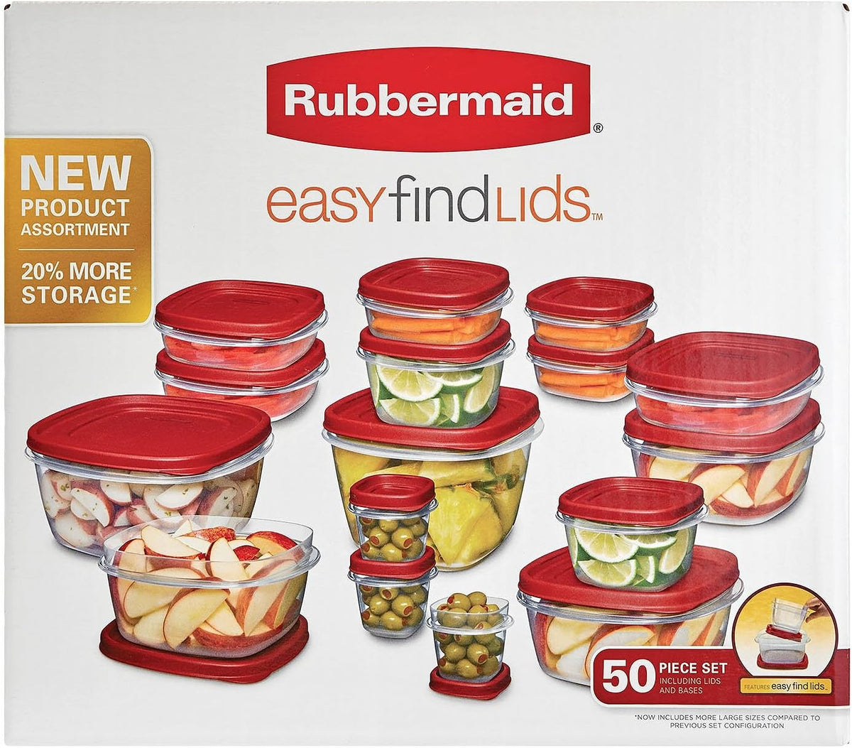 50 Piece Food Storage Containers W8617