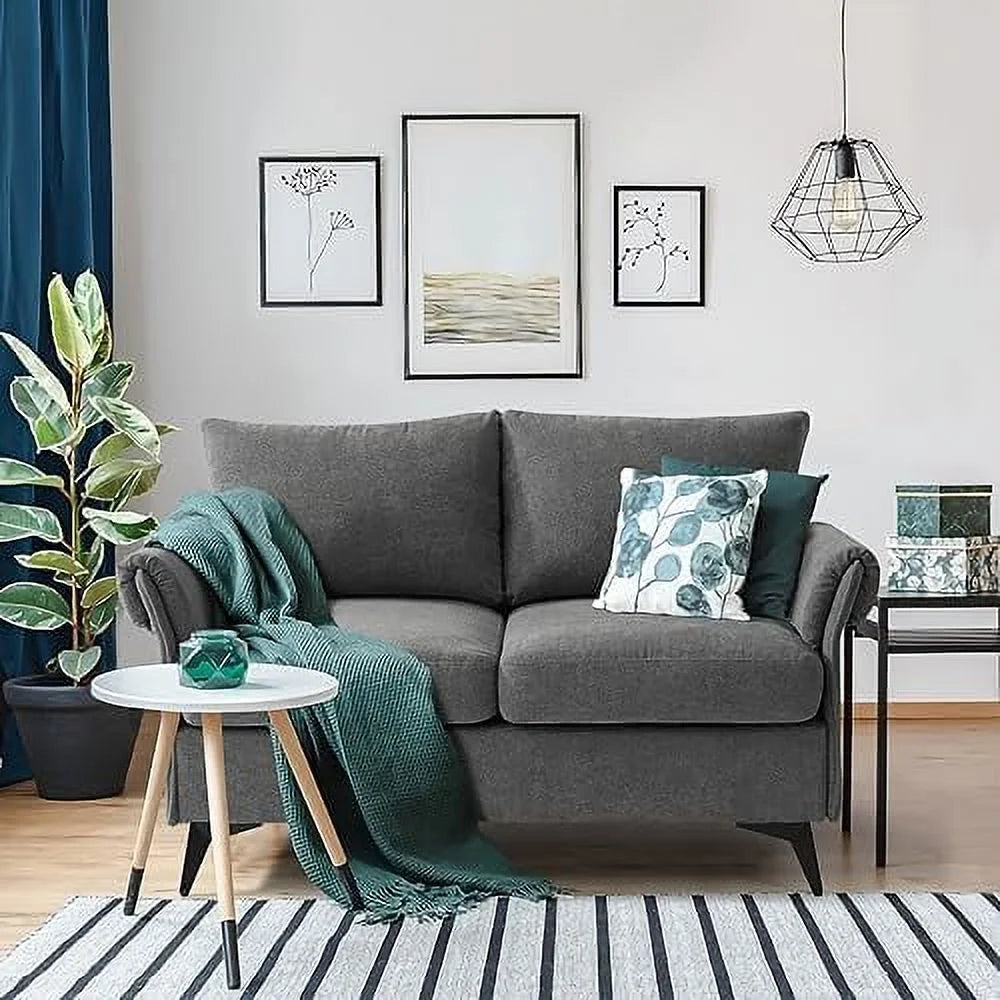 50" Fabric 2-Seater Sofa with Removable Cushion A97575