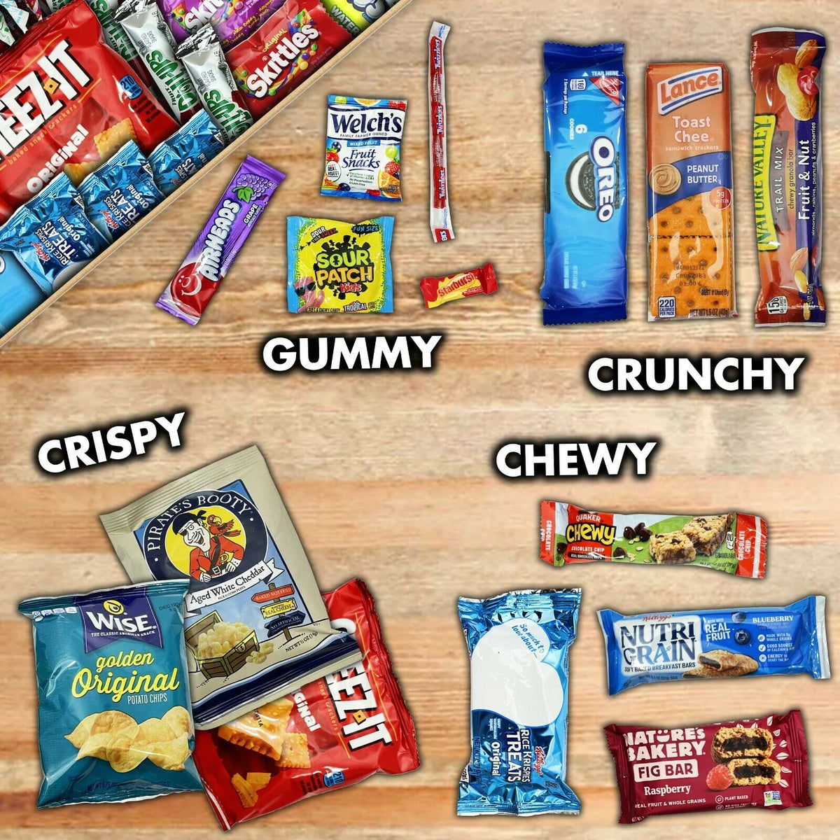20 Snacks Variety Assortment of Chips, Fruit Snacks, Applesauce, Popcorn M536