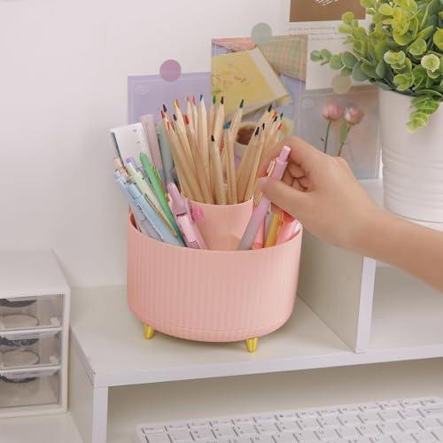 360 Degree Rotating Desk Organizer with 5 Slots (Bean Green) L9009