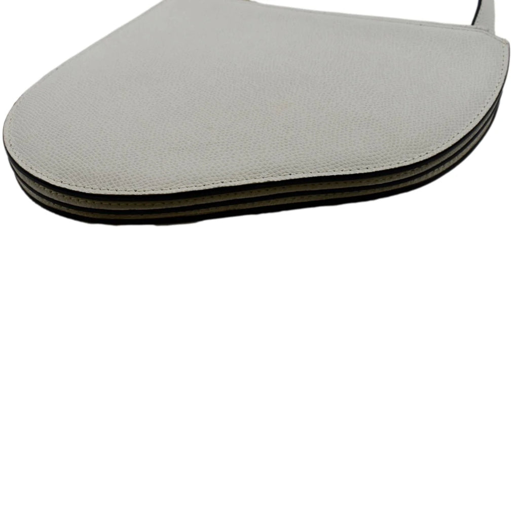 White Leather Crossbody Pouch Bag L936456