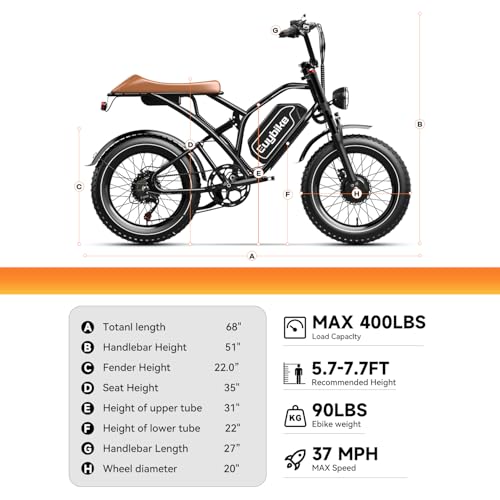 2000W Electric Bike with 48V Battery 20"x4.0" Fat Tires Q540643