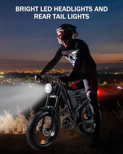 1500W Electric Bike with Full Suspension, 20" Fat Tire, 31.2AH Battery P705235