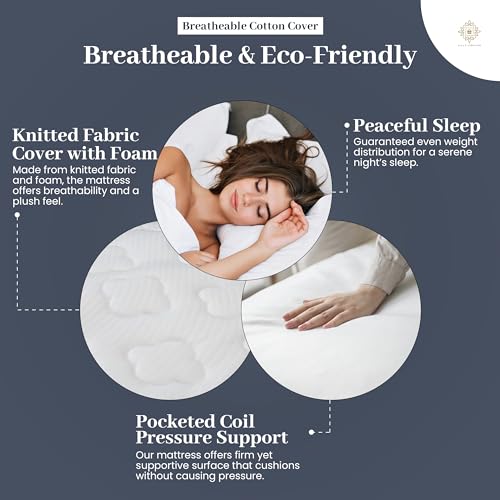 12 Inch Hybrid Twin Mattress with Pocketed Coil Spring and Cold Foam K692985