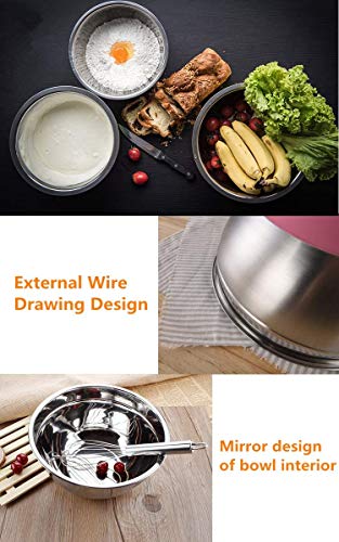 6 Piece Stainless Steel Mixing Bowls with Airtight Lids P383