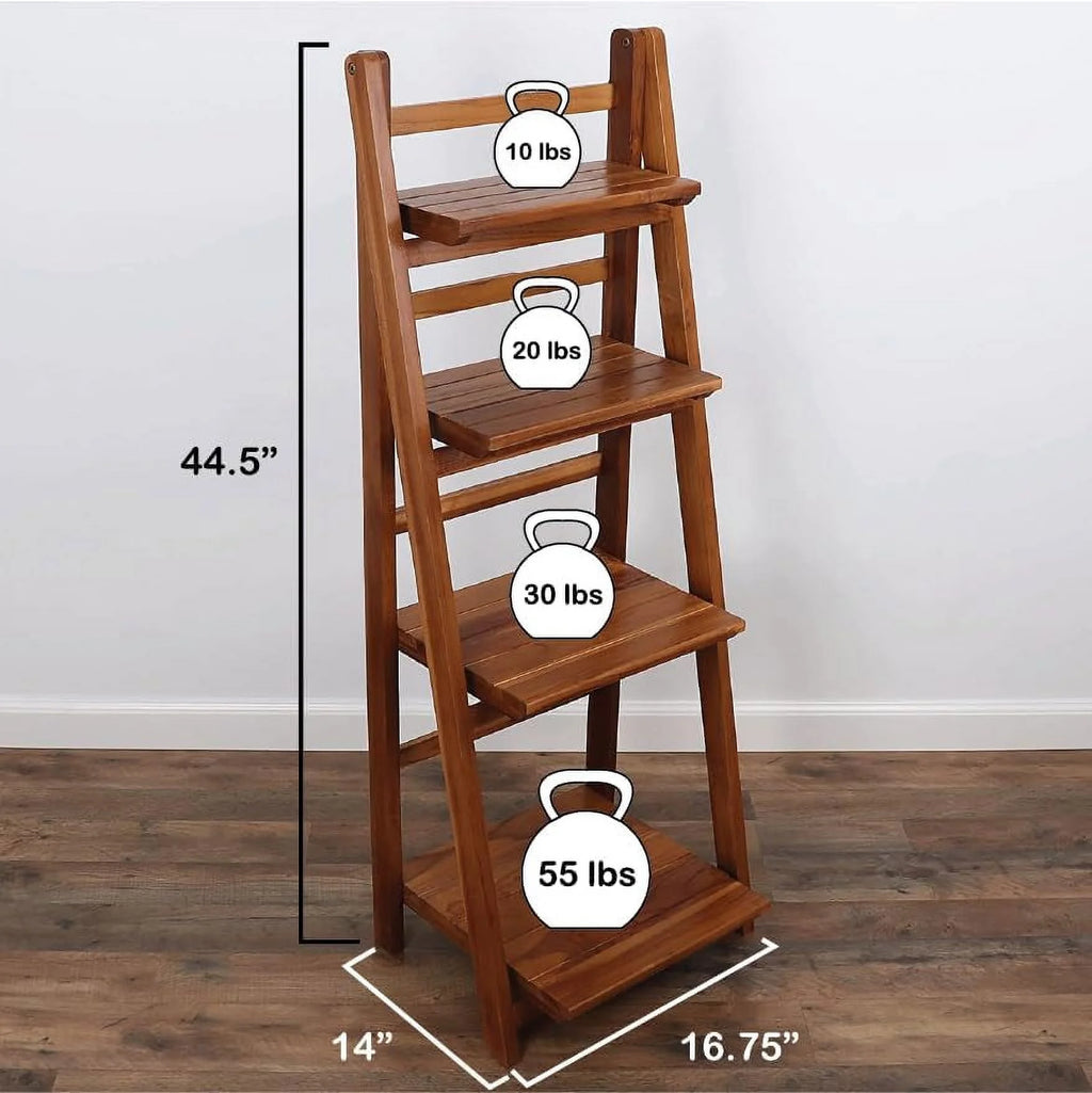 Teak Ladder Bookshelf K872
