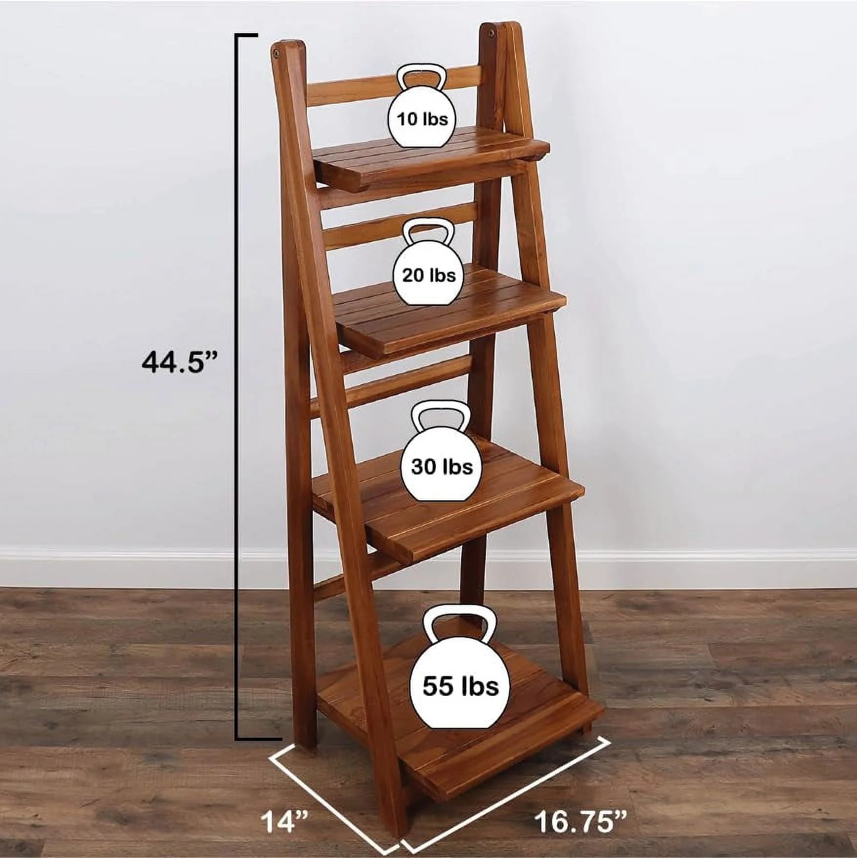 Teak Ladder Bookshelf K872