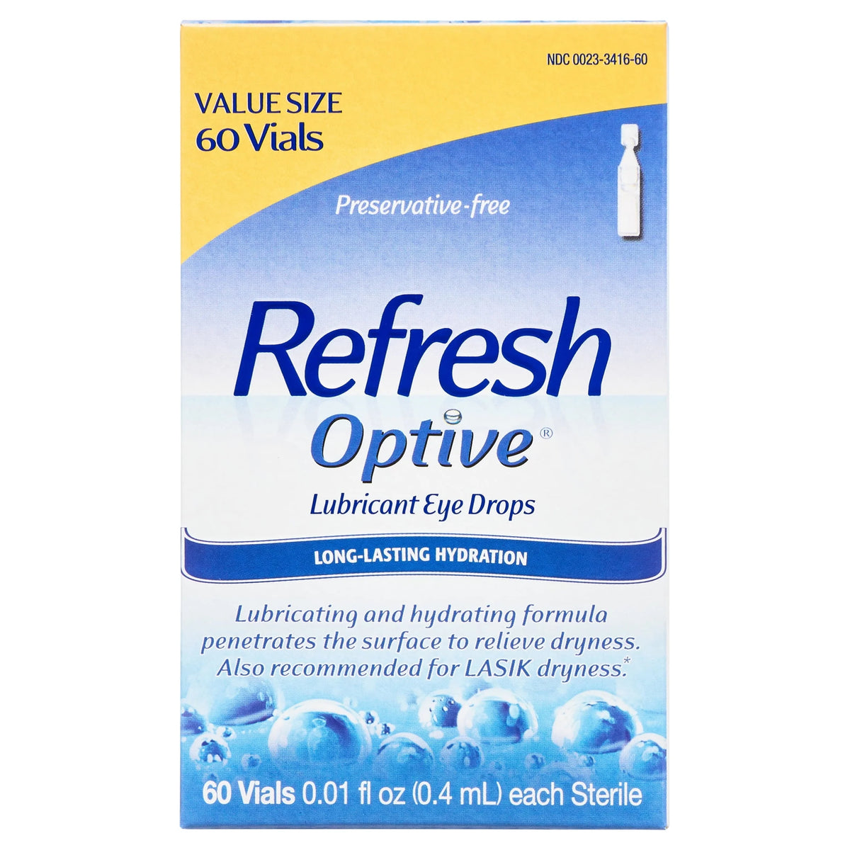 60 Count 0.4 ml Lubricant Eye Drops S87227
