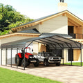 20' x 20' Metal Carport with Galvanized Steel Roof, Grey S636977