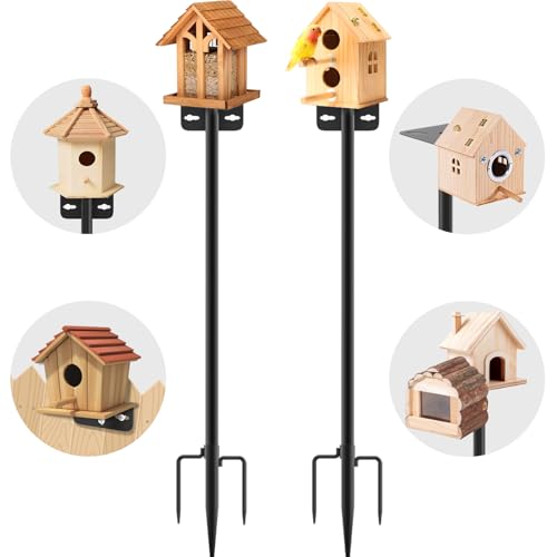 2 Pack 80 Inch Adjustable Bird Feeder Pole N173689