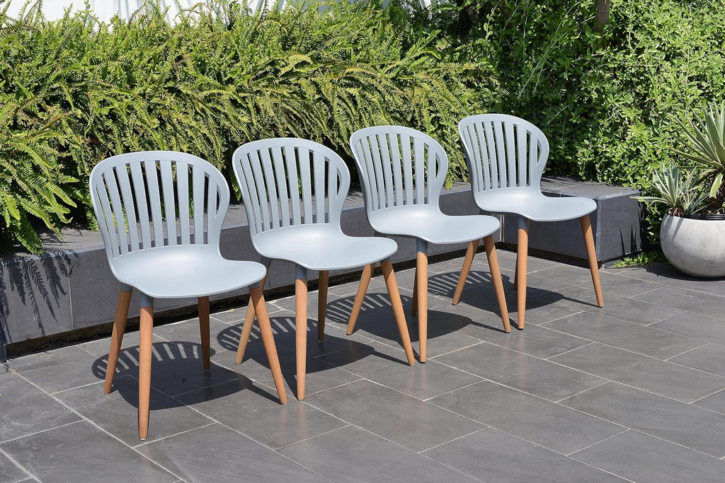 7-Piece Round Dining Set, Eucalyptus Wood, Brown H8065