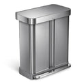 58 Liter Stainless Steel Dual Compartment Step Trash Can J4150