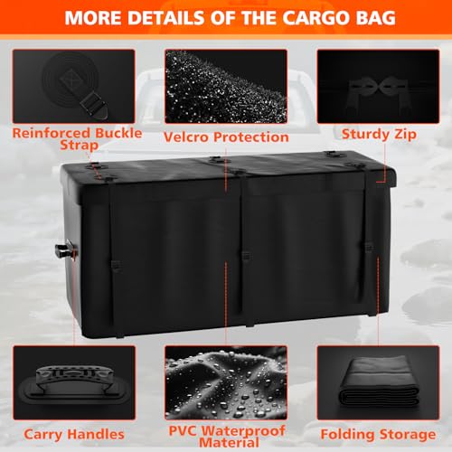 Folding 500 LBS Cargo Carrier Basket 60" x 24" x 14" for 2" Receiver M27409