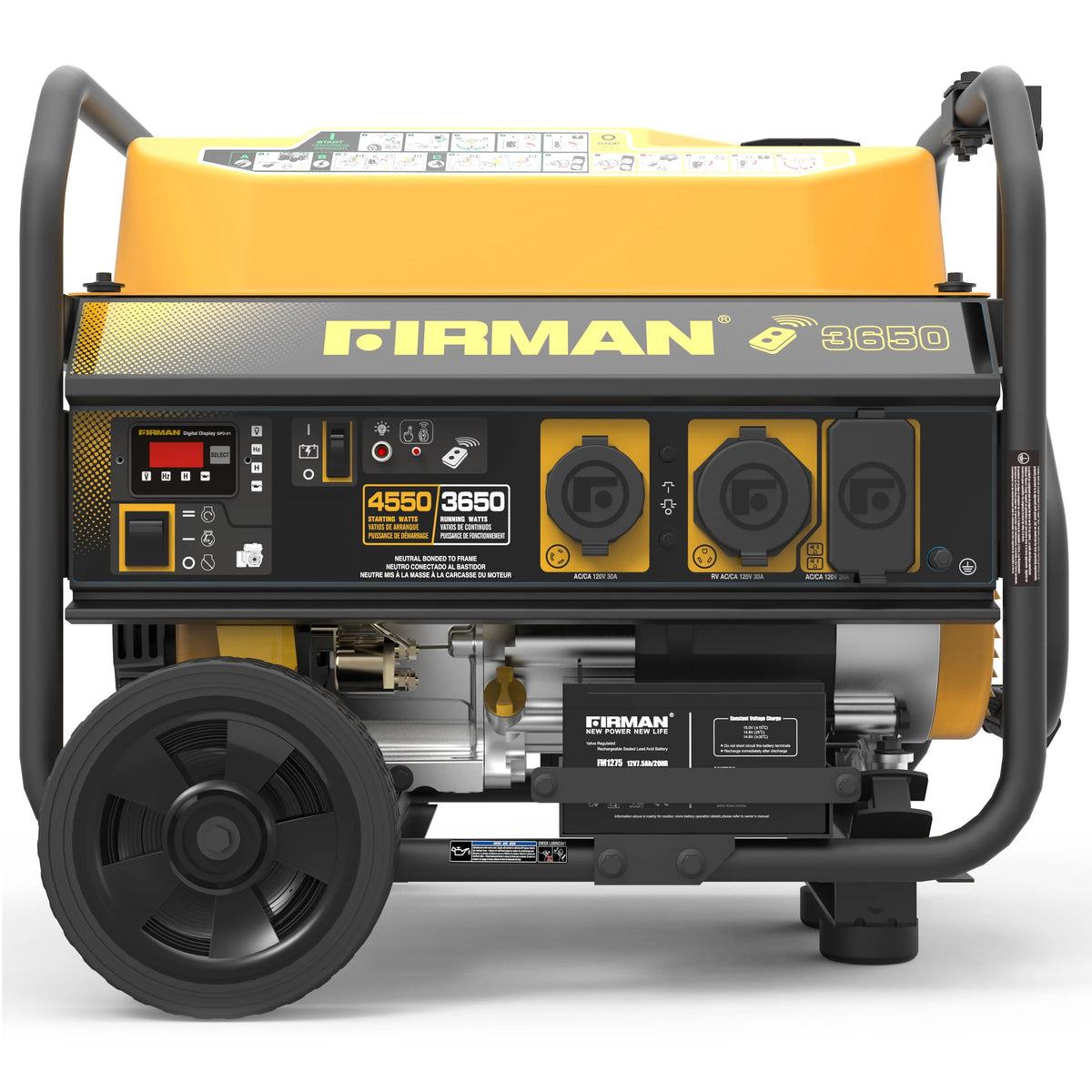 Gas Powered 4550-3650W Portable Generator with Wheel Kit W767