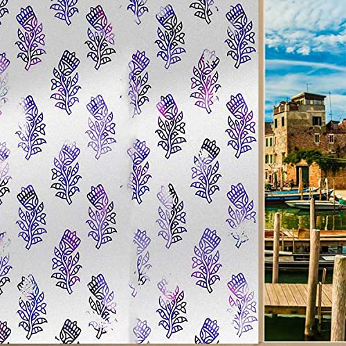 Boho Blue PVC Frosted Window Film, 23.6 in x 78.7 in B634034