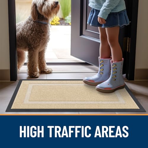 Black 36x24 Natural Rubber Front Door Mat H849