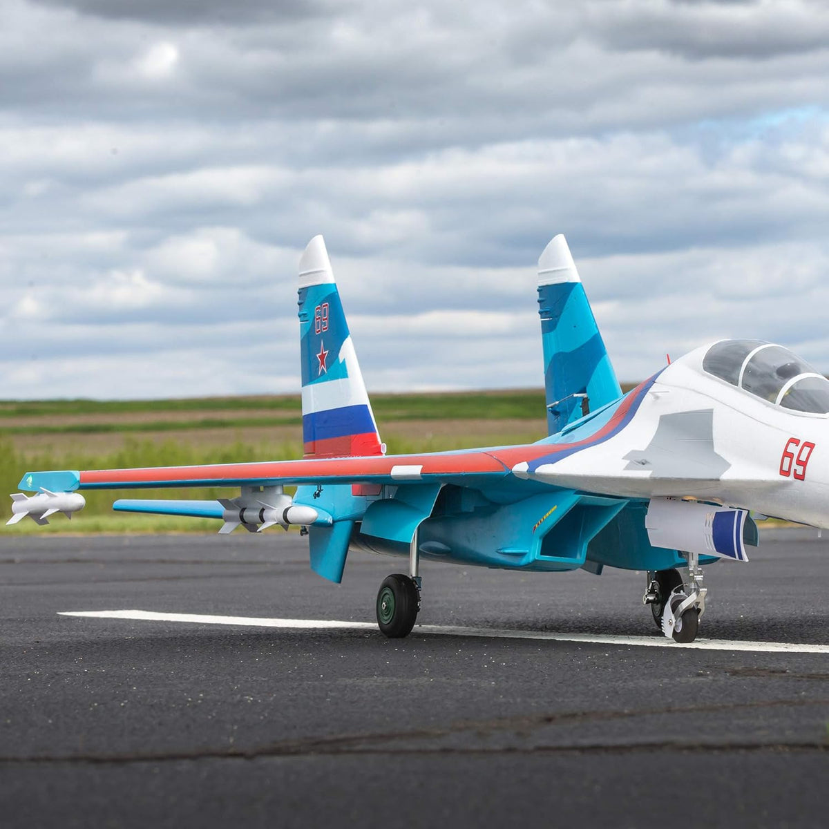 RC Airplane SU-30 Twin 70mm EDF BNF Basic 1100mm S92625