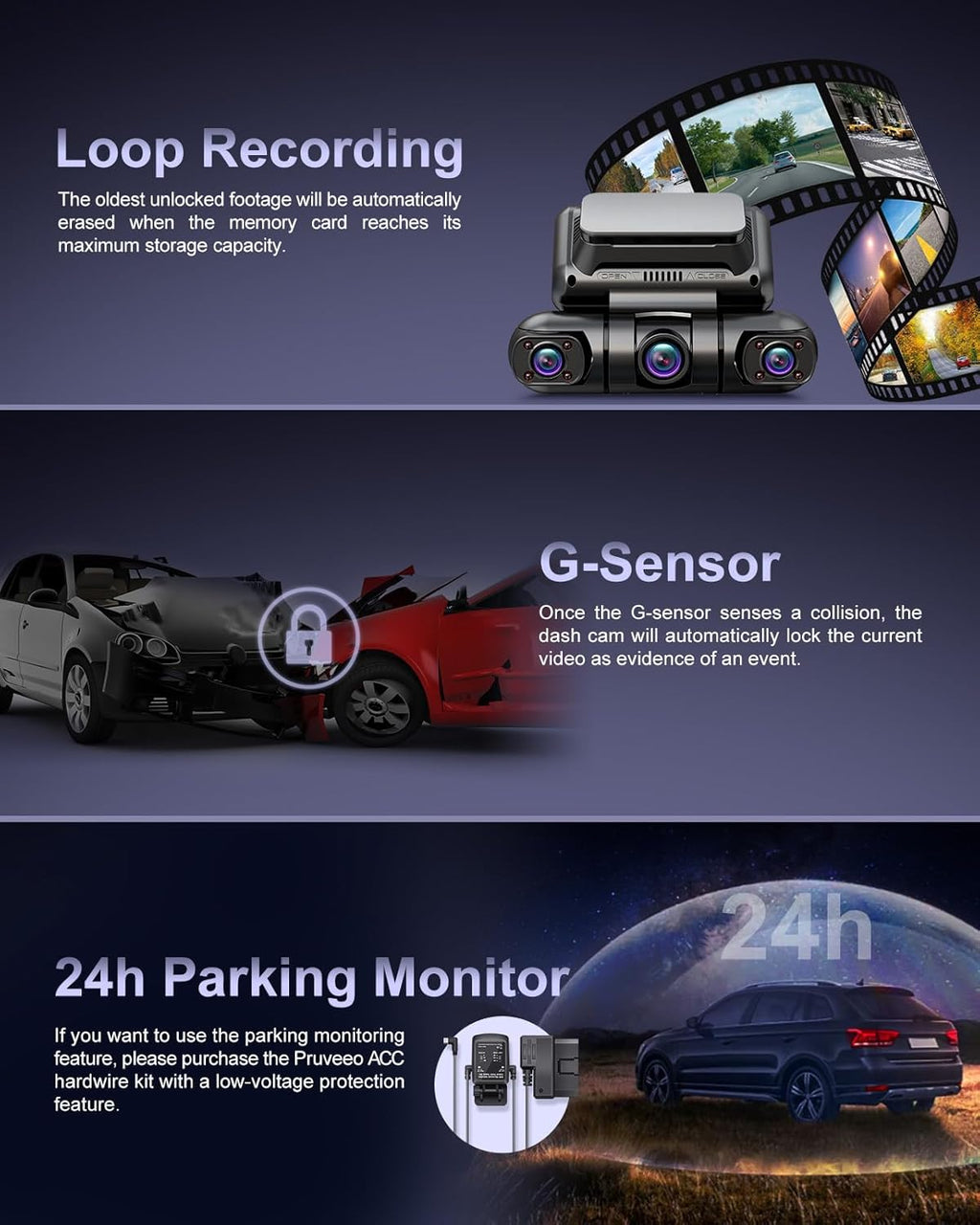 4 Channel Dash Cam with GPS WiFi X612