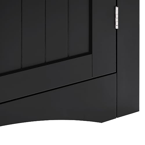 Black Corner Storage Cabinet with 2 Doors C43107