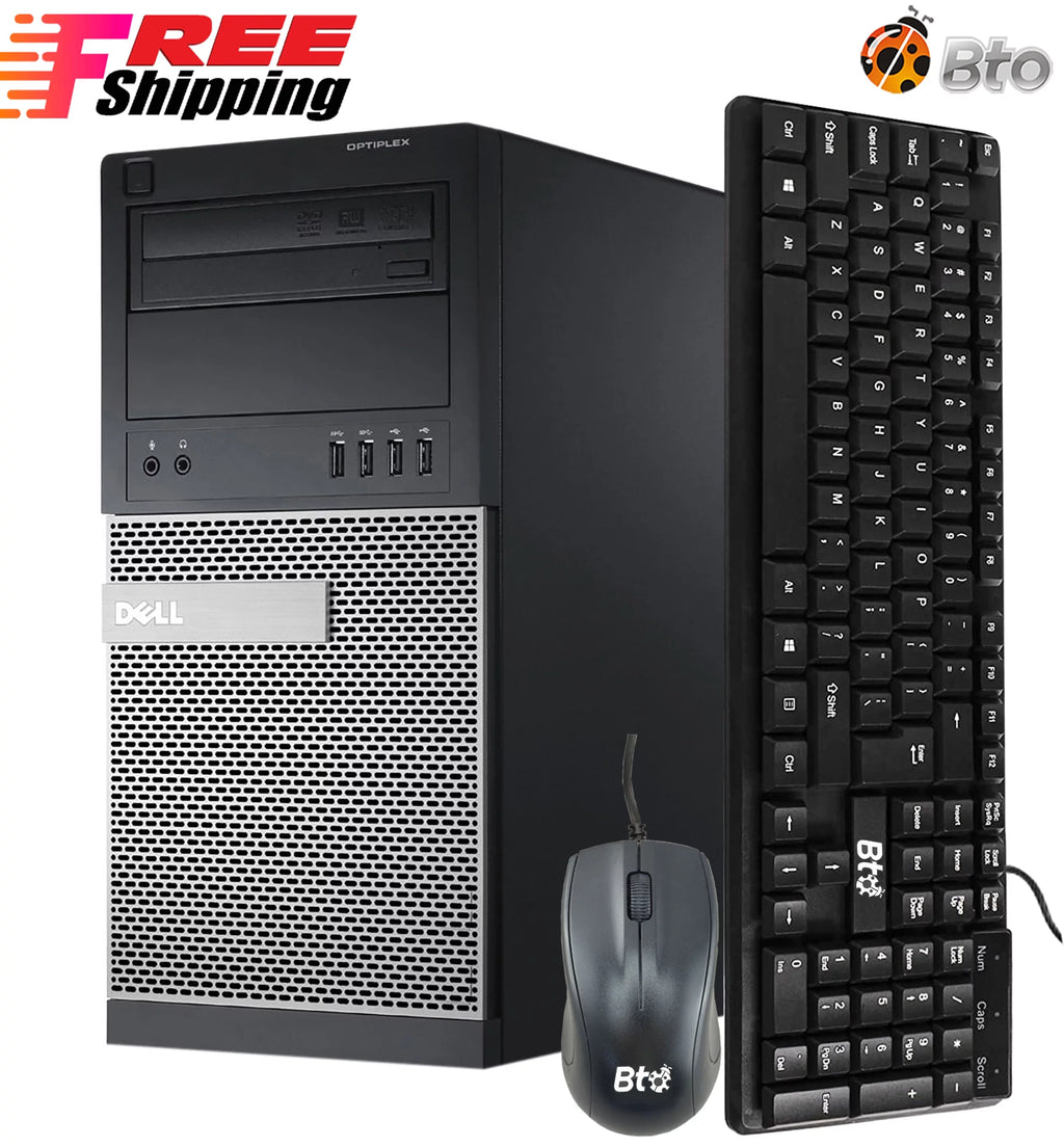 Restored Intel Core i5 16GB Ram 128GB SSD + 2TB HDD Desktop Tower PC H82957