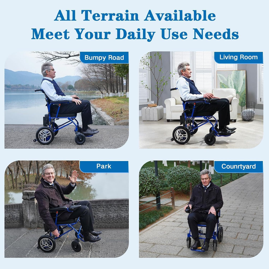 Black Lightweight Foldable Electric Wheelchair F3303