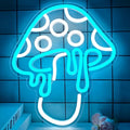 Ice Blue Dimmable Led Mushroom Neon Sign Night Light 3d Wall Art R931634