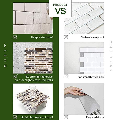10-Sheet Peel and Stick Wall Tile in Sandstone N695
