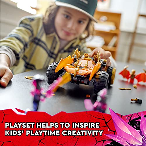 Cole’s Dragon Cruiser Car Toy with Golden Kai, Cole and Snake Warrior Minifigures N63307