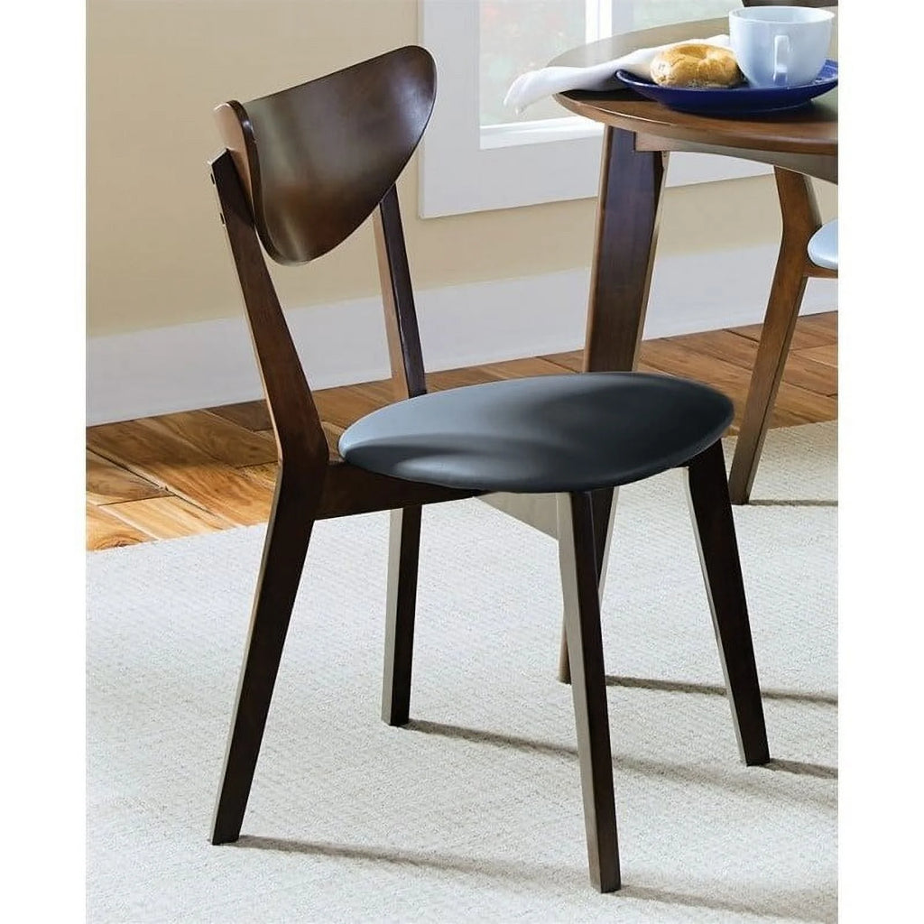 5 Piece Dining Table and 4-Chair Set in Dark Walnut T79267
