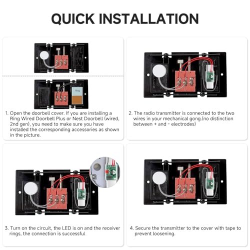 Wireless Doorbell Chime Extender with Receiver F29548