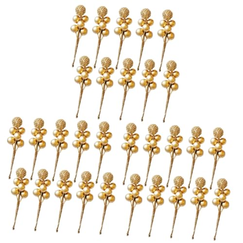 20 Pcs Red Berry Picks Artificial Christmas Decor N408859