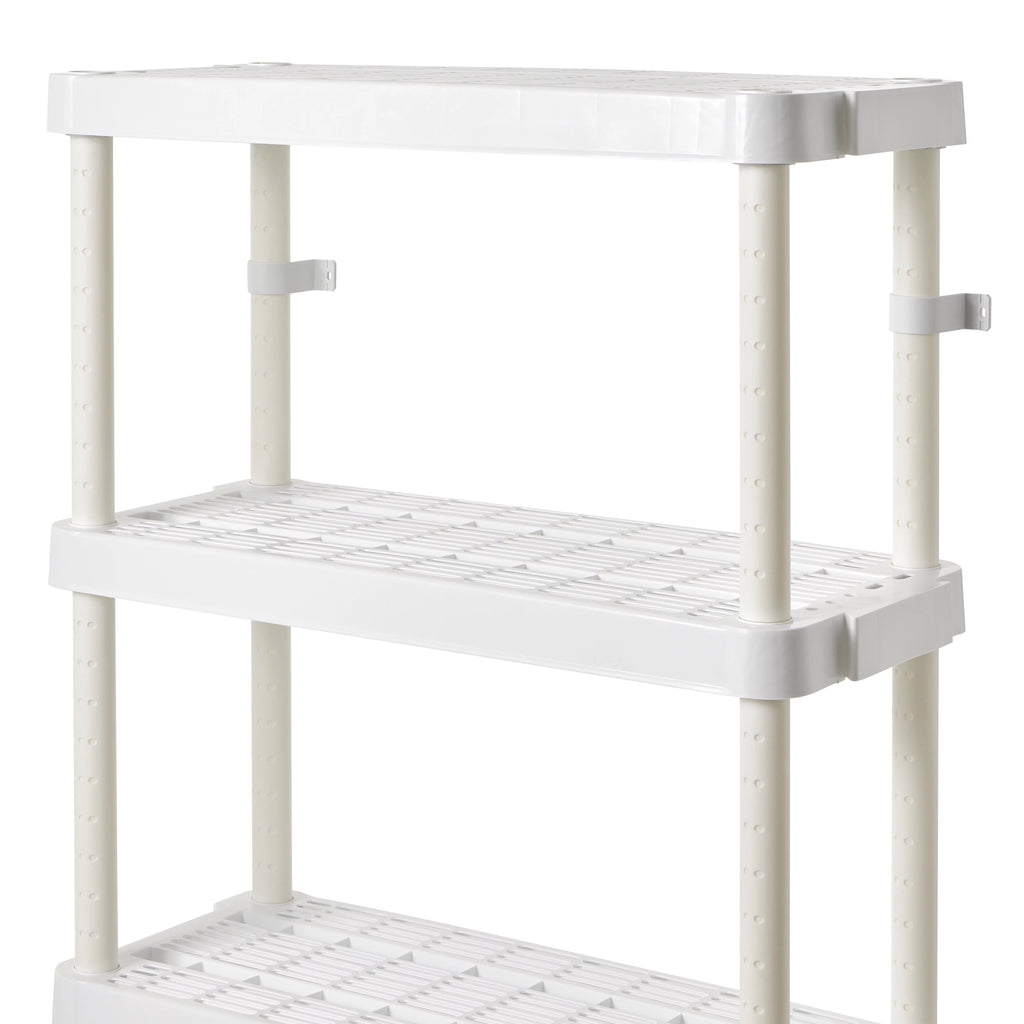 White 4 Shelf Adjustable Height Storage Unit (2 Pack) N86692