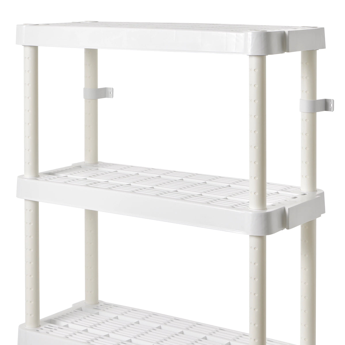 White 4 Shelf Adjustable Height Storage Unit (2 Pack) N86692