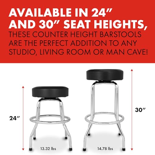 Black 24" Swivel Barstool Q272