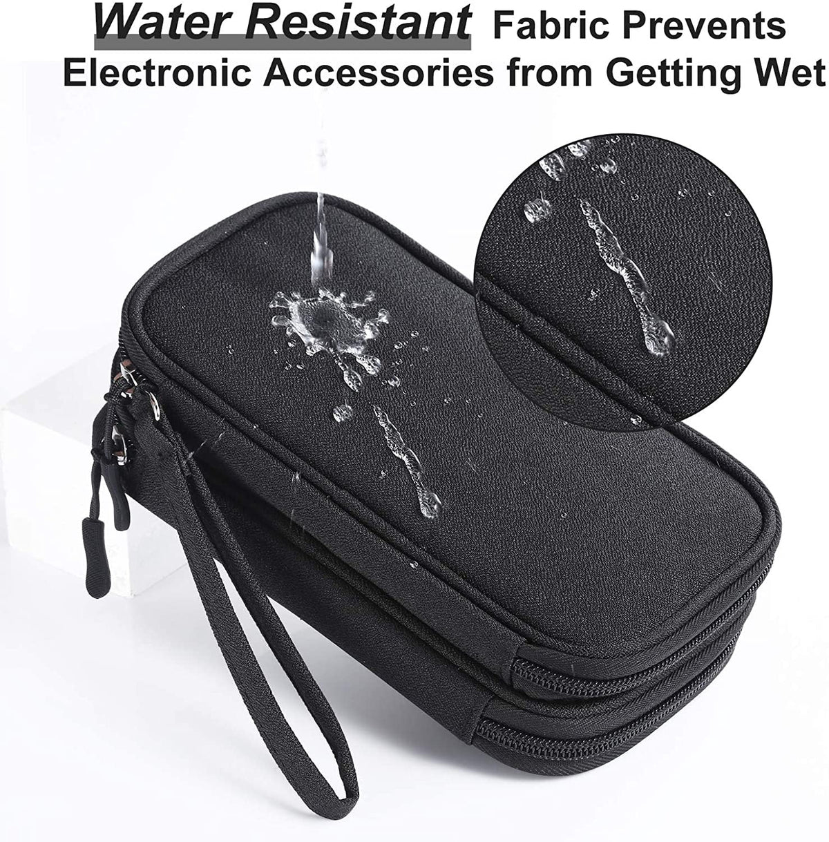 Compact Light Grey Travel Electronics Organizer Bag Y9743