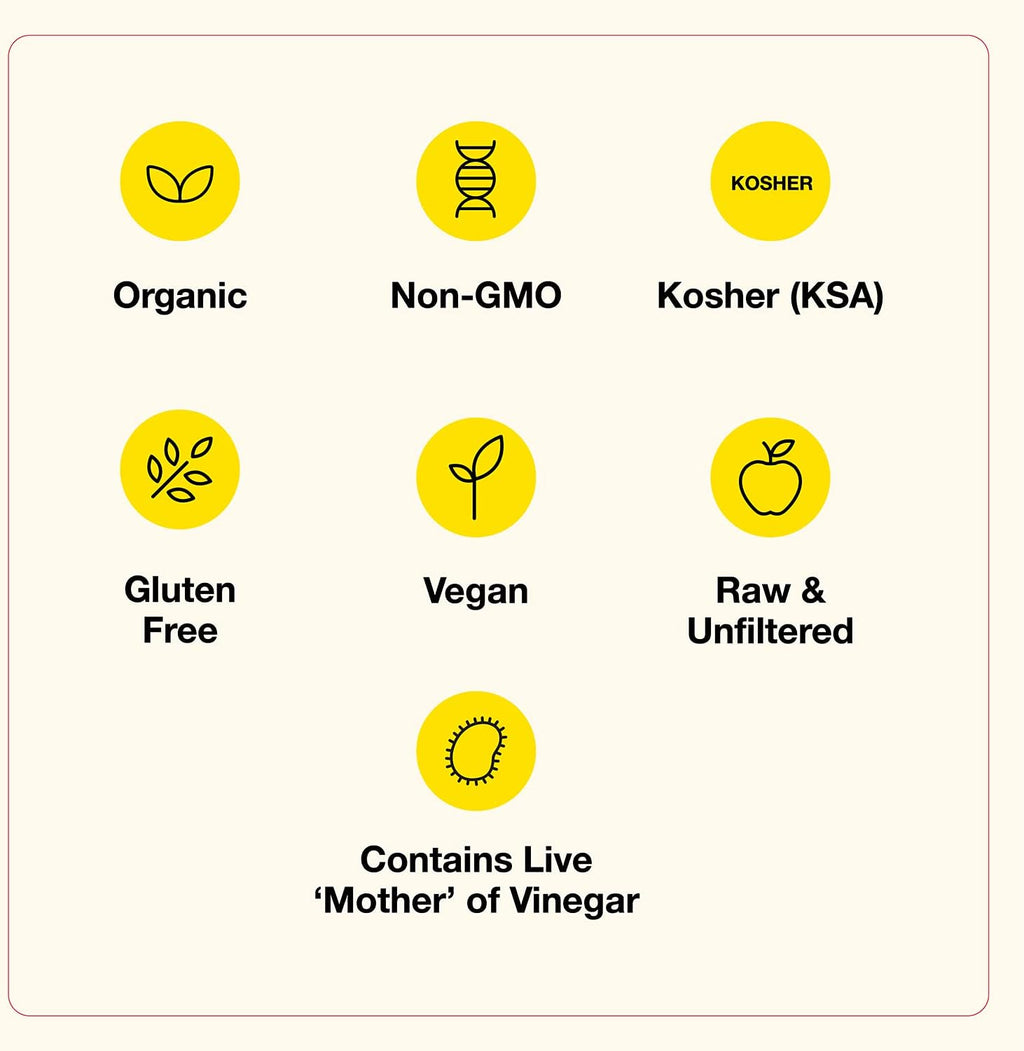 Organic Raw Unfiltered Apple Cider Vinegar 1 Gal (128oz) Liquid Q44993