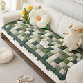 Green 28"x59" Cotton Quilted Sofa Cover P825302