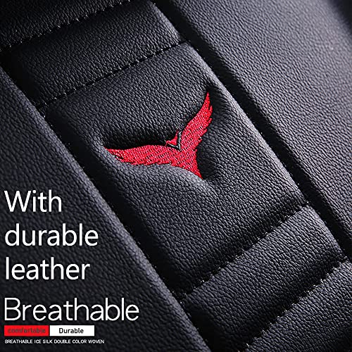 Black Leather 5 Car Seat Covers I363