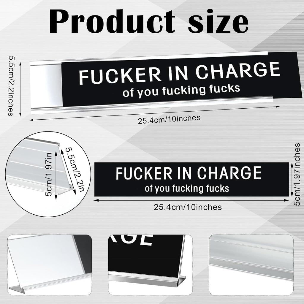 Black Desk Plaque 10 x 2 Inch U62511