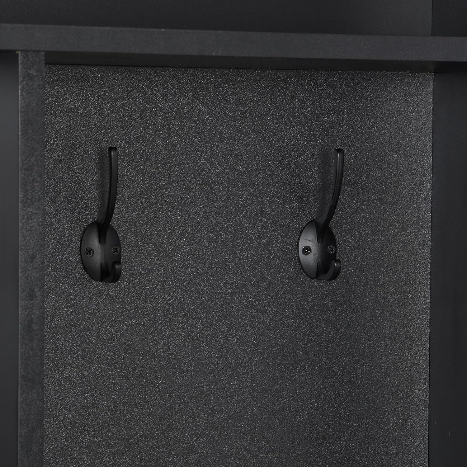 Black Hall Tree with Storage Bench and 8 Hooks I537305