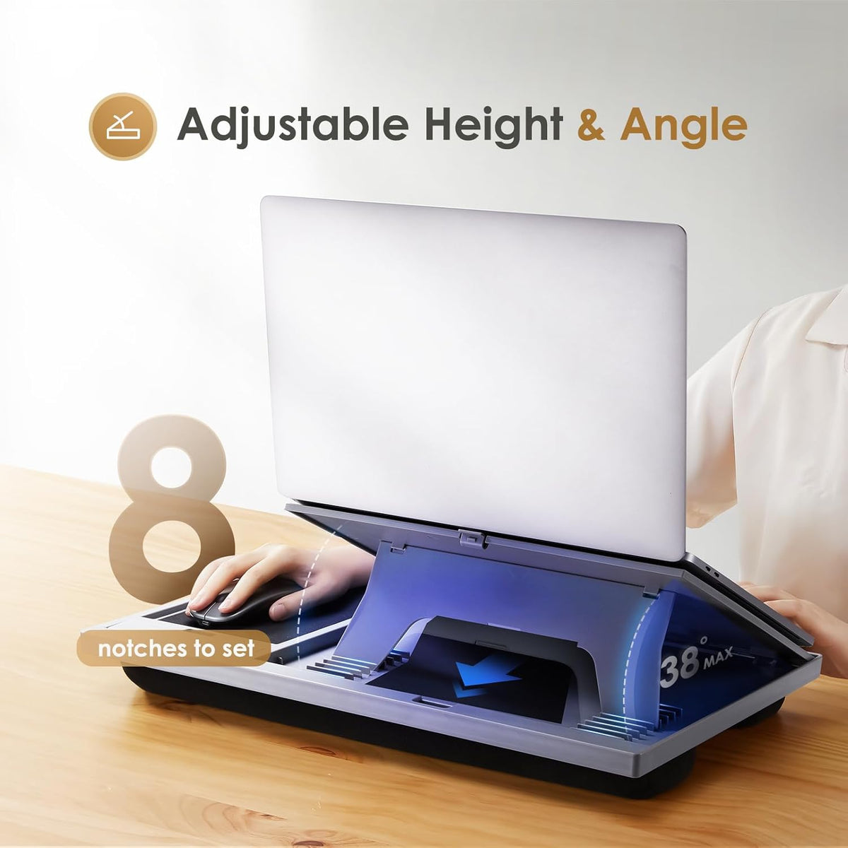 Adjustable Laptop Desk with Cushion G192