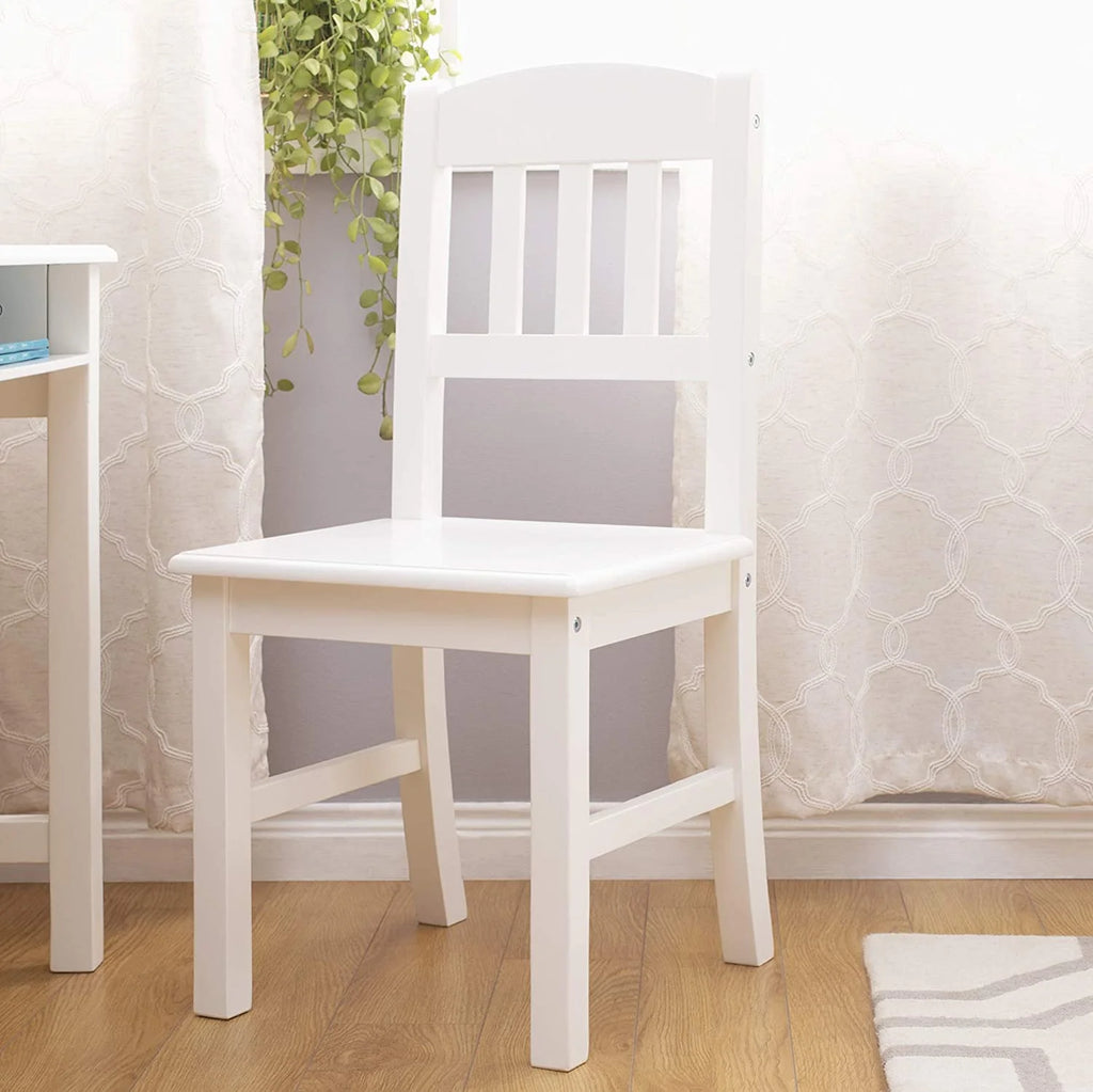 White Desk Hutch and Chair with Drawers T763977