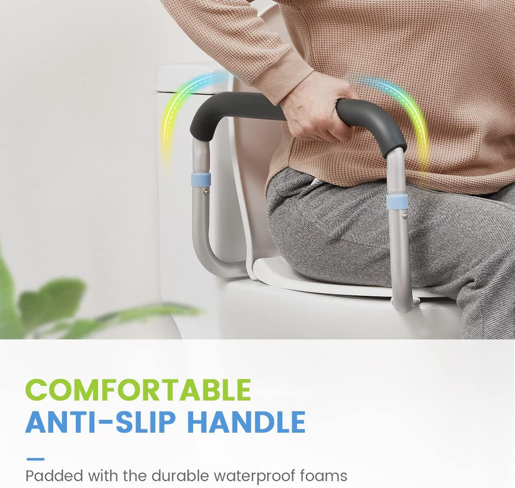 Adjustable Compact Toilet Safety Rail with Hand Rails H3407
