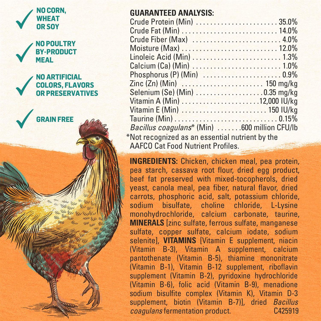 Grain Free White Meat Chicken & Egg Recipe Dry Cat Food D749