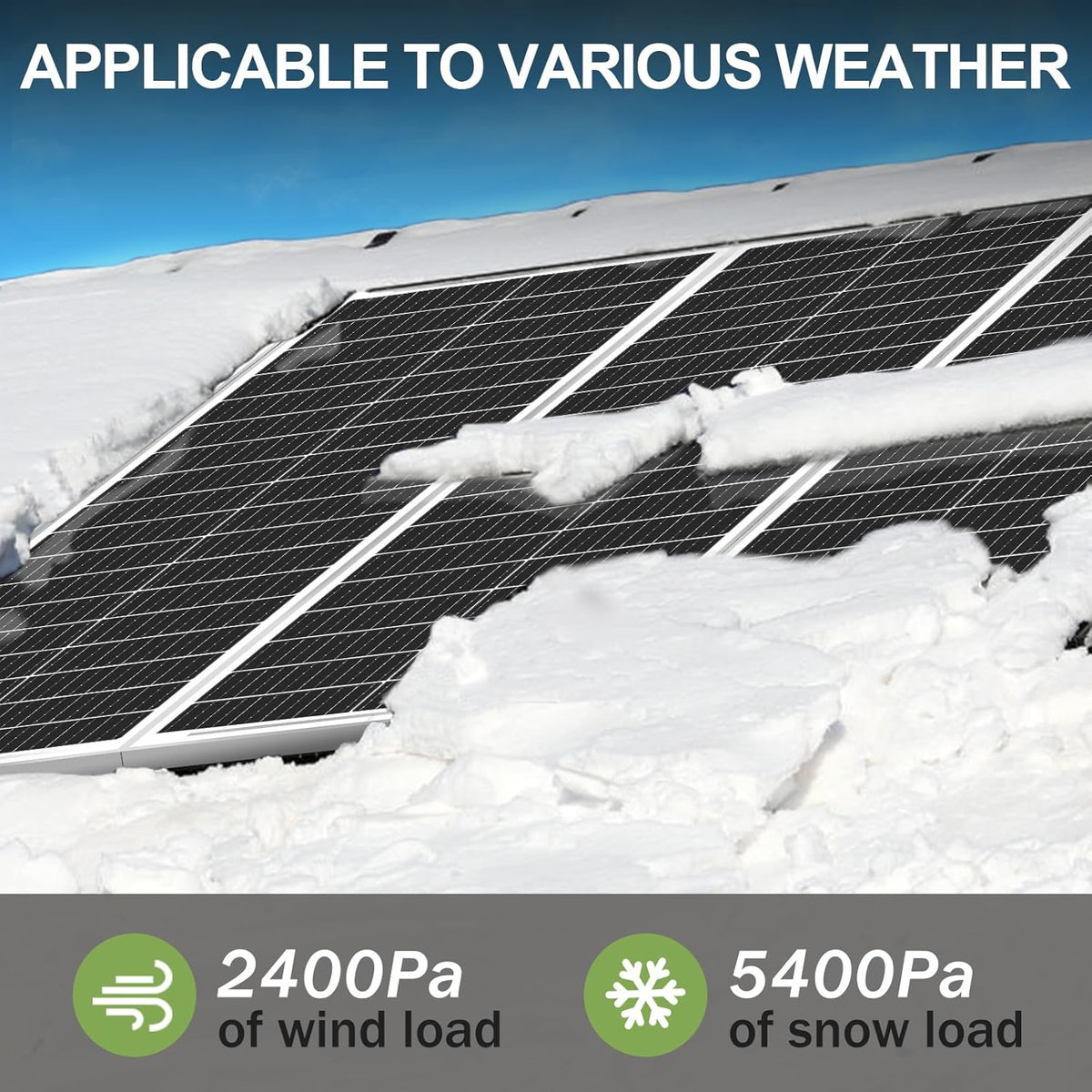 100 Watt 12 BB Monocrystalline Solar Panel 2 Pack F68779