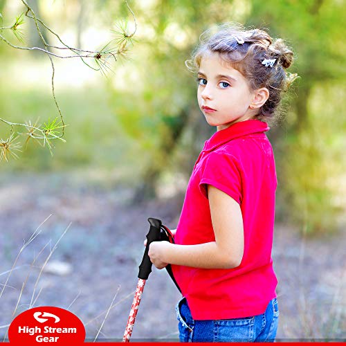 Adjustable Telescopic Kids Hiking Poles with Carrier Bag G51348