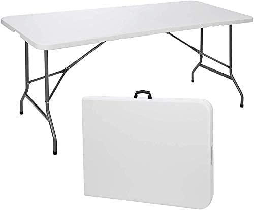 White Plastic 6ft Folding Table D622197