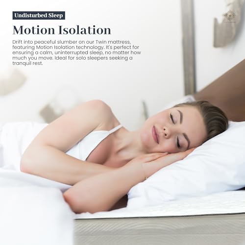 12 Inch Hybrid Twin Mattress with Pocketed Coil Spring and Cold Foam K692985