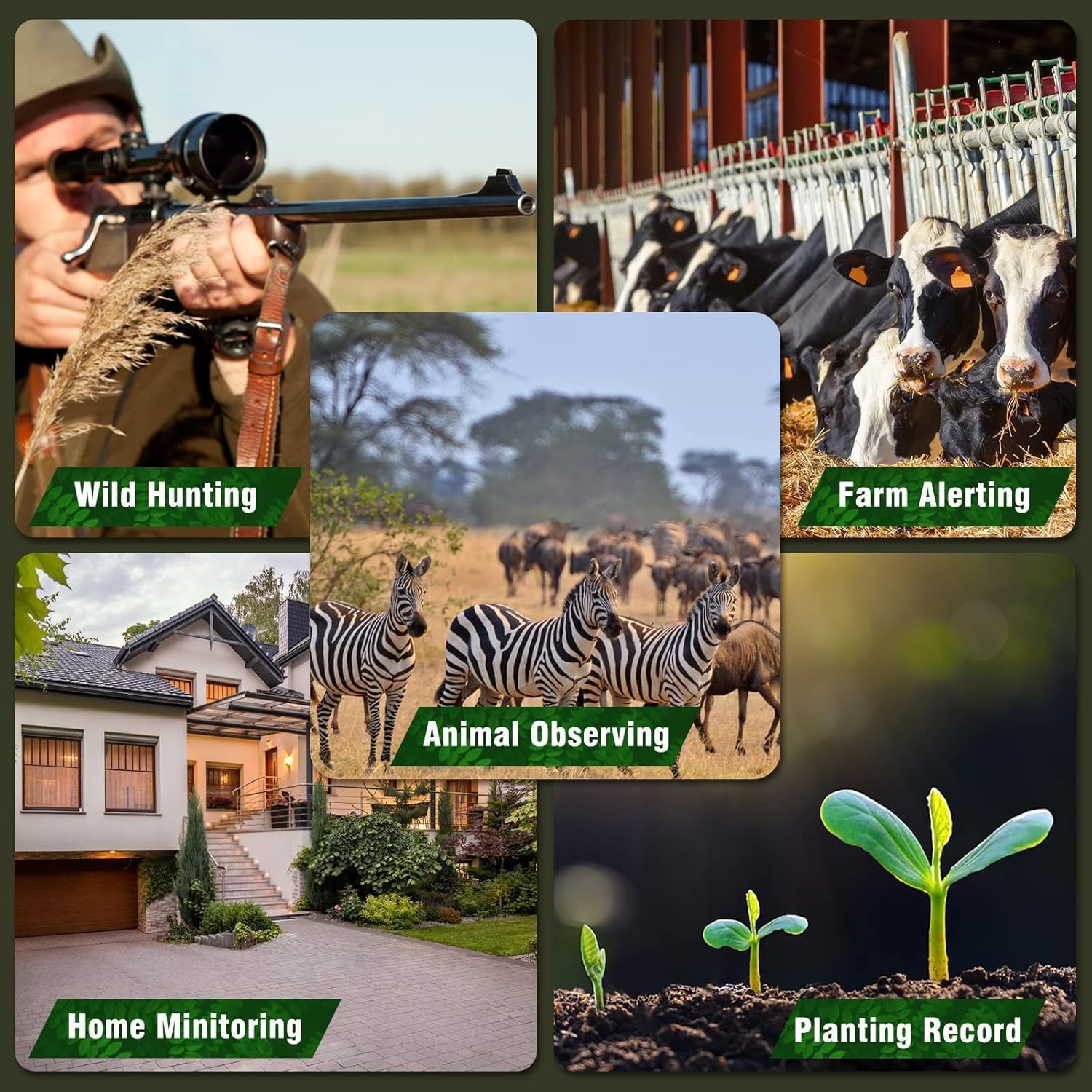 4K 32MP 120° Night Vision Motion Activated Waterproof IP66 Wildlife Camera with 32GB Micro SD Card Q832931