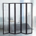 6 ft. Tall Black 5 Panel Screen W447
